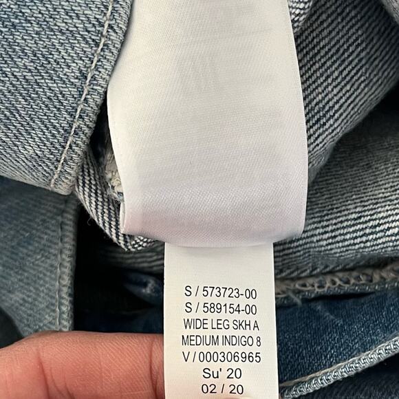 Copied - Gap Jeans Wide Leg Cropped Light-wash Sz 6 - Picture 5 of 9